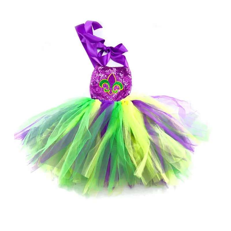 Mardi Gras Girls' Tutu Dress For Festive Wear 1