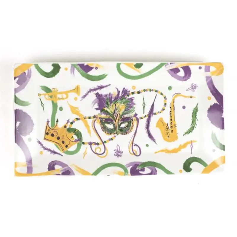 Mardi Gras Mask Serving Platter – Small Size 1