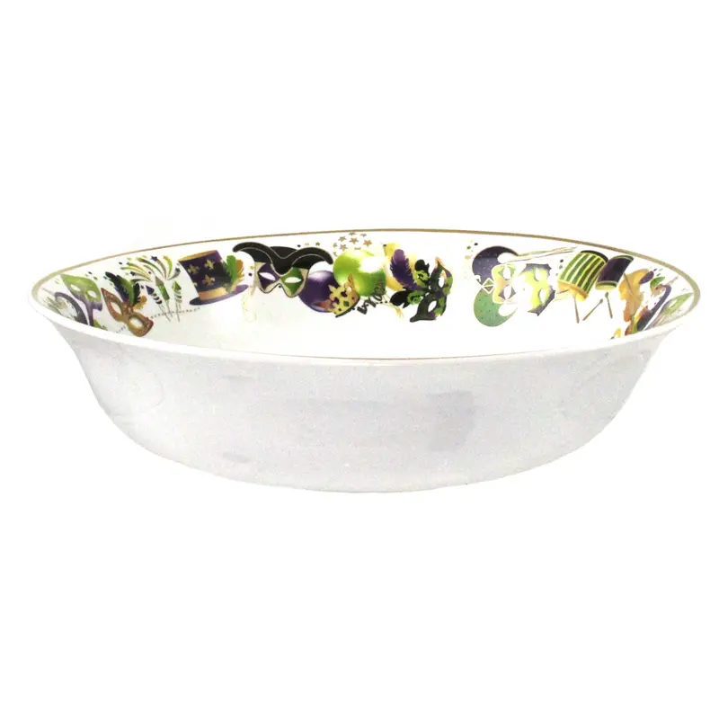 Mardi Gras Merriment Serving Bowl – Large Ceramic Entertaining Piece 1