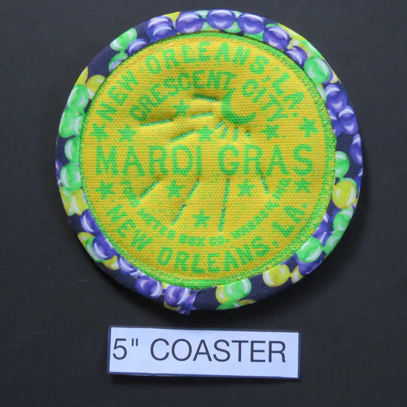 Mardi Gras-Themed Drink Coaster – Vibrant Festive Design 1