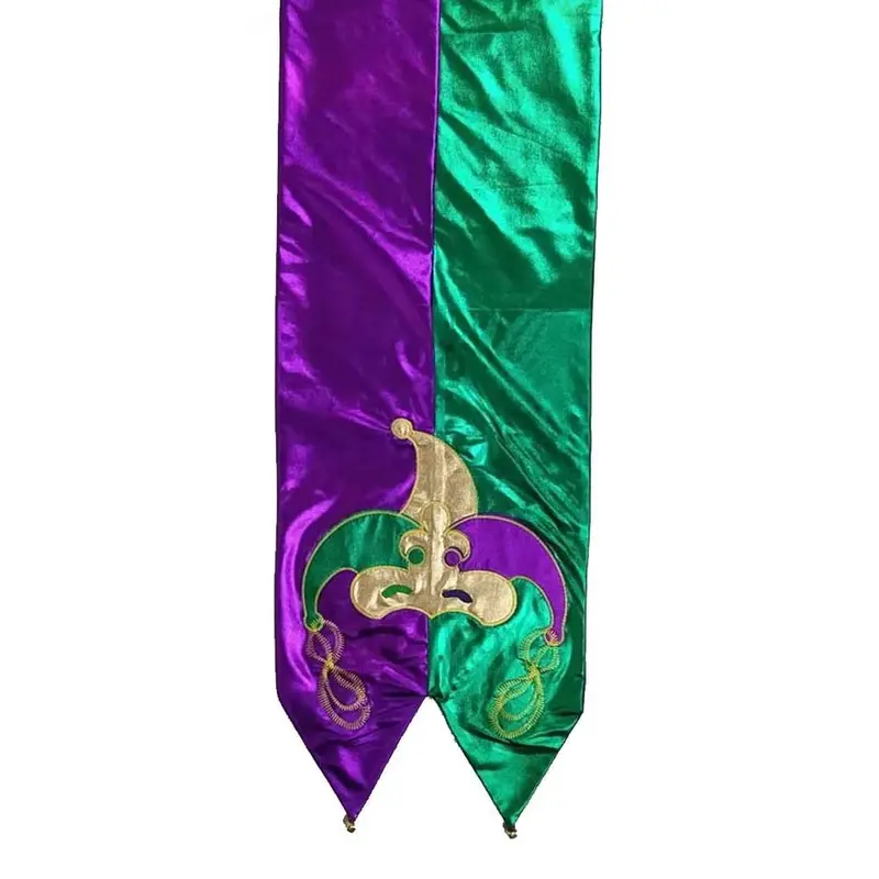 Mardi Gras Tricolor Table Runner – Festive Centerpiece Accent 1