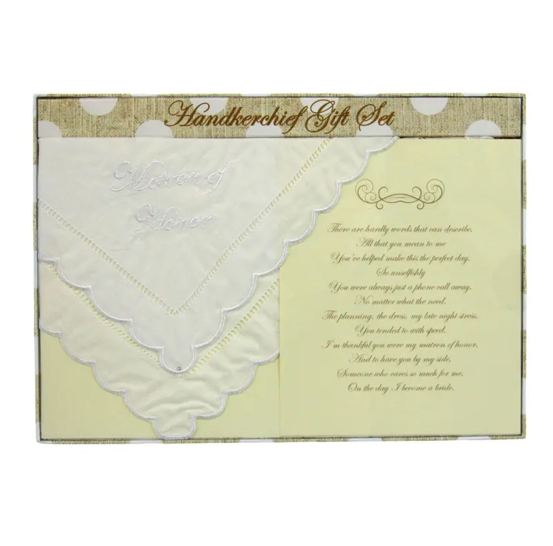 Matron Of Honor Handkerchief – Elegant Embroidered Linen 1