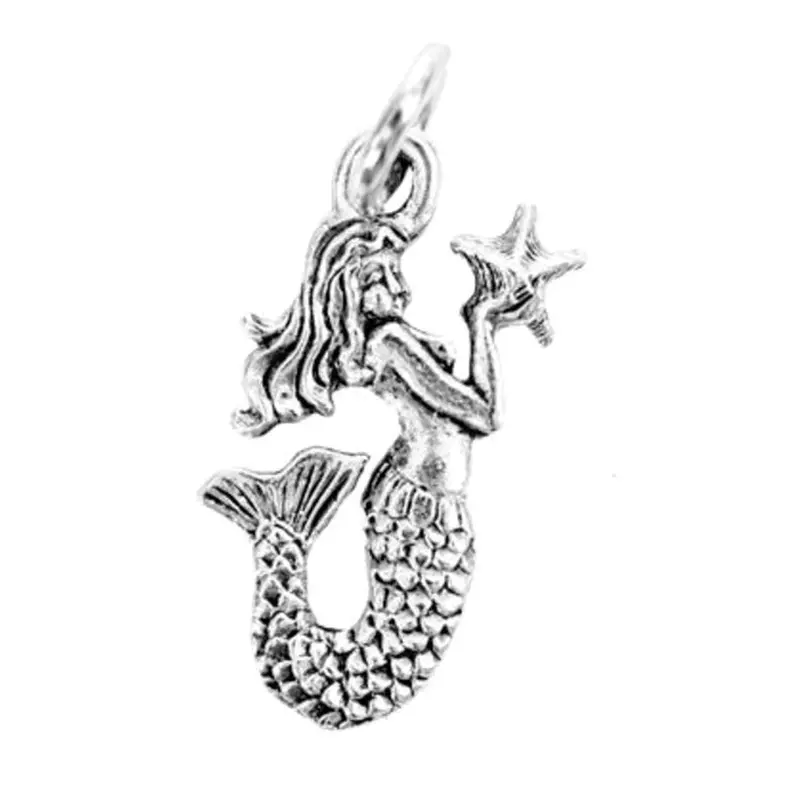 Mermaid Tail Charm Crafted In Sterling Silver 1