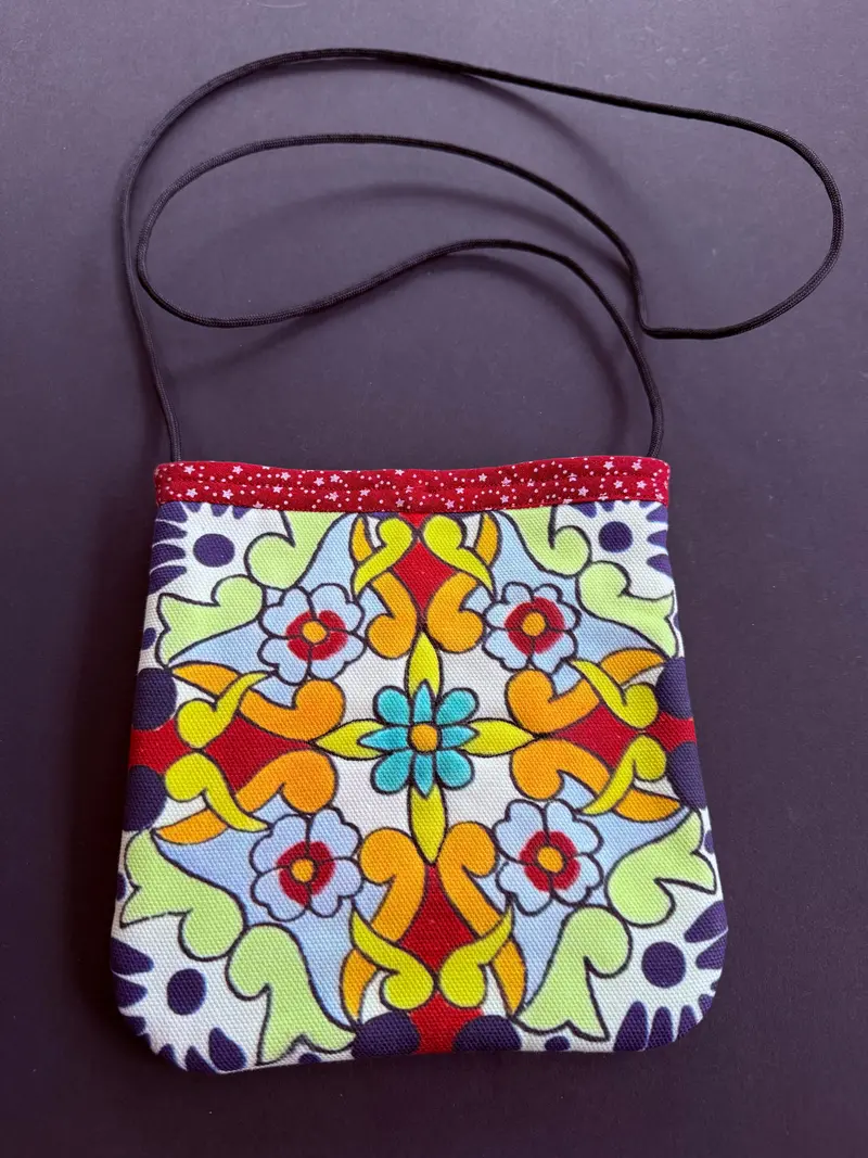Mexican Tile Print Fabric Bag – Lightweight & Foldable 1