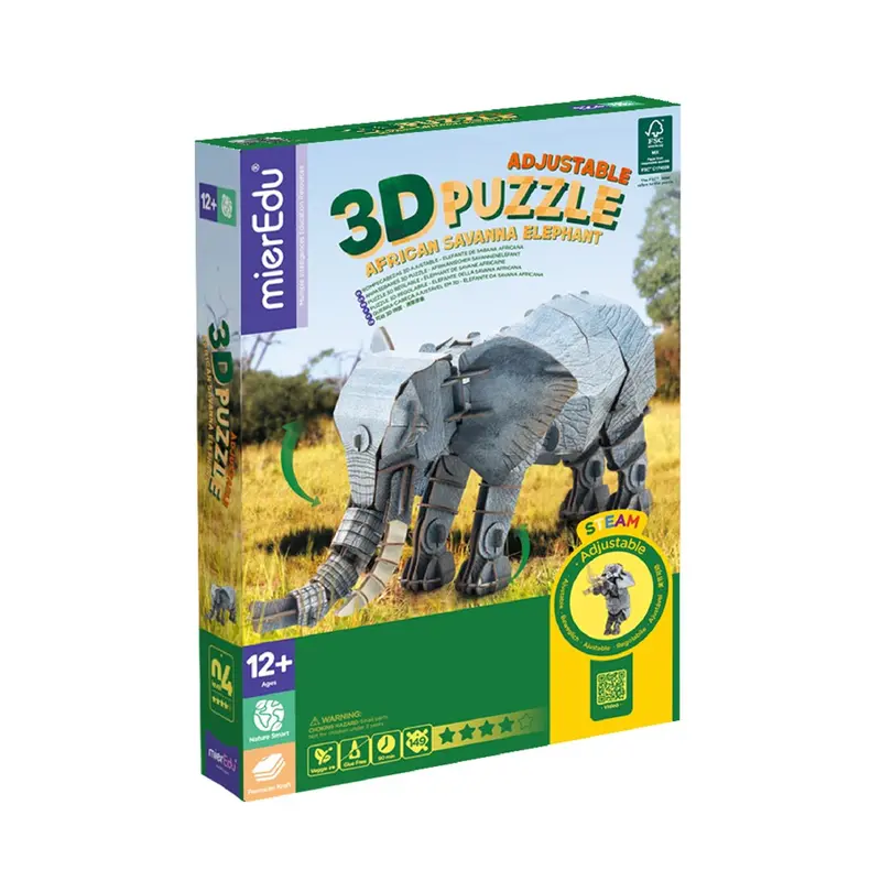 Mieredu Adjustable 3D Elephant Puzzle – Deluxe Edition 1