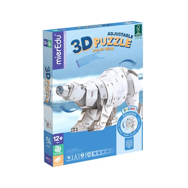 Mieredu Adjustable 3D Polar Bear Puzzle – Deluxe Edition 1