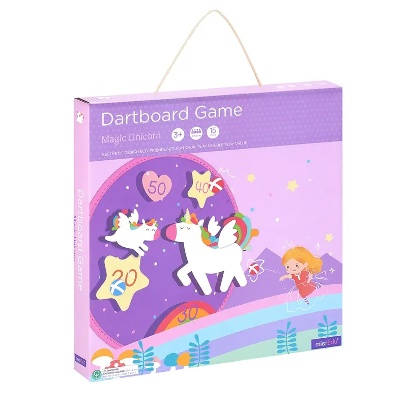 Mieredu Magic Unicorn Dartboard Game – Hangable Sleeve Design 1