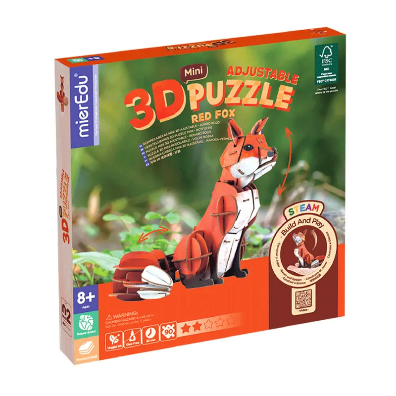 Mieredu Red Fox 3D Adjustable Mini Puzzle 1
