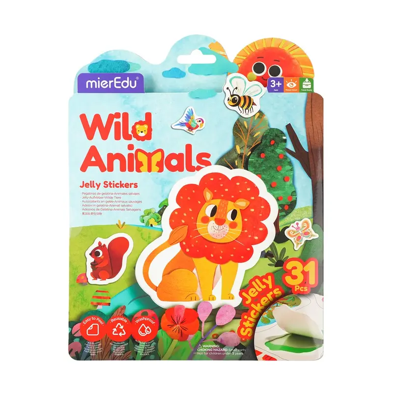 Mieredu Wild Animals Jelly Sticker Pack 1