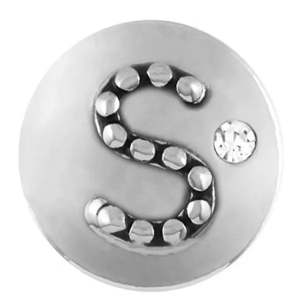 Mini Ginger Snap Charm - Letter S Design 1