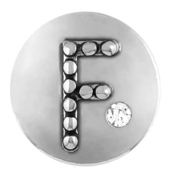 Mini Ginger Snap Cookie Charm – Sophisticated Letter F Texture 1