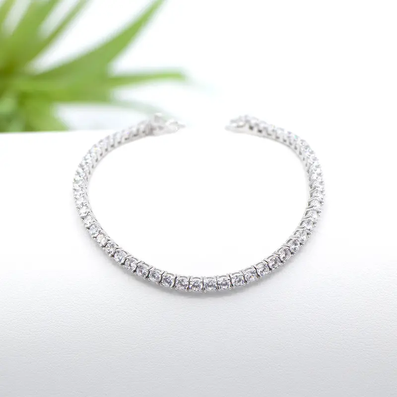 Minimalist 3.5Mm Sterling Silver Tennis Bracelet 1