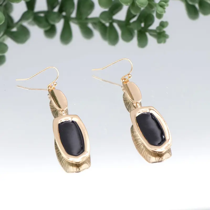 Molly Color-Block Enamel Earrings 1