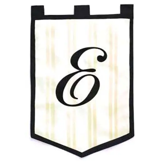Monogram Garden Flag Featuring Letter E 1