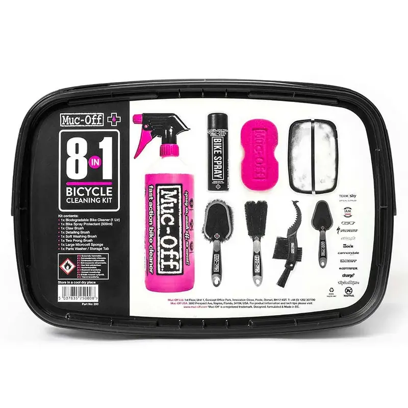 Muc-Off 8-In-1 Pro Bike Cleaning Kit – All-In-One Maintenance Solution 1