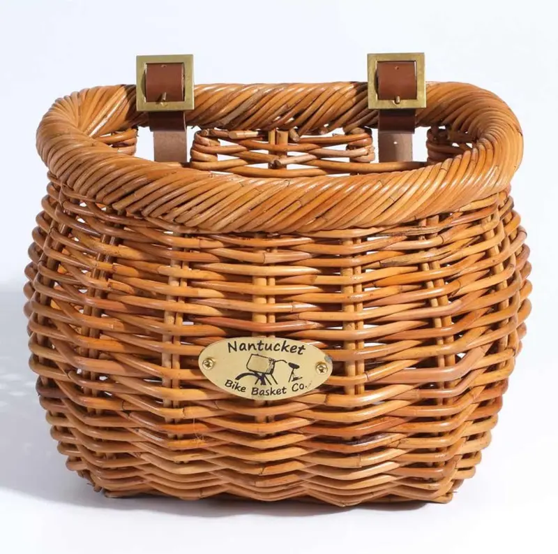 Nantucket Cisco Classic Wicker Bike Basket – Vintage-Inspired Front Carrier 1