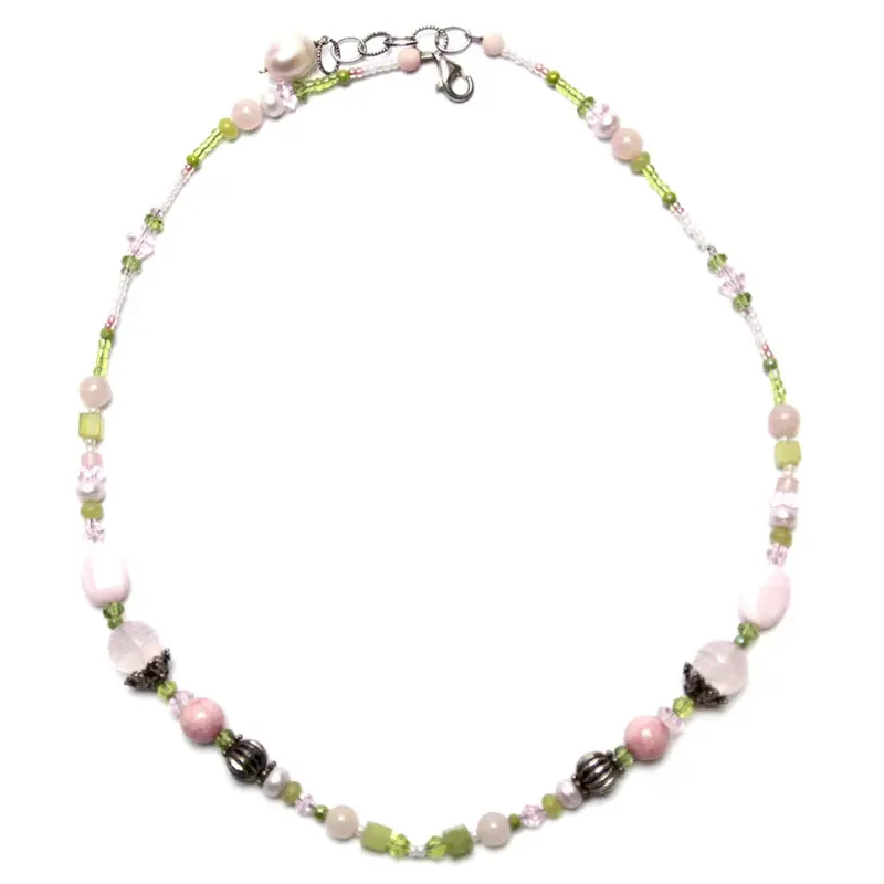 Natural Rhodonite Gemstone Necklace 1