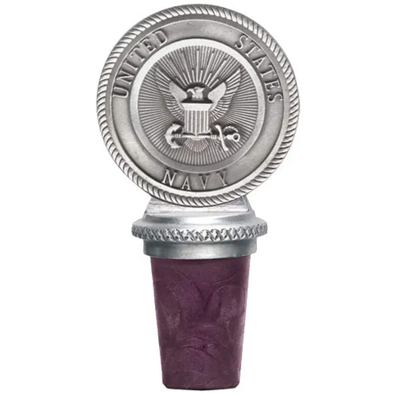 Navy Blue Bottle Stopper With Metallic Finish 1