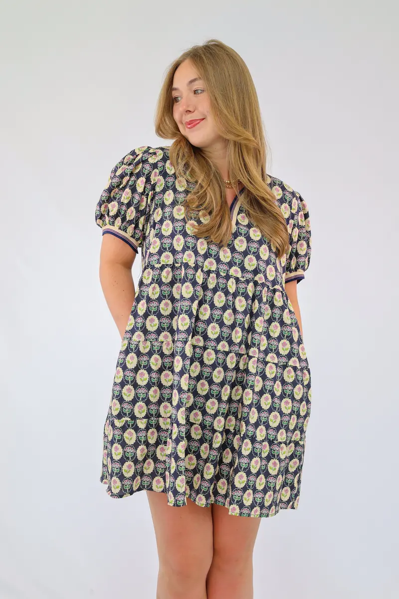 Navy Kinley Silhouette Dress 1