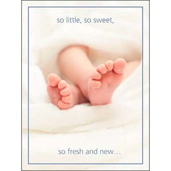 Newborn Welcome Card – Tender 'So Little, So Sweet' New Baby Announcement 1