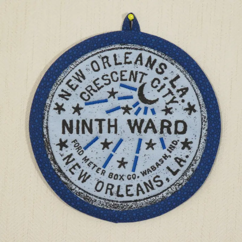 Ninth Ward Quilted Fabric Potholder 1