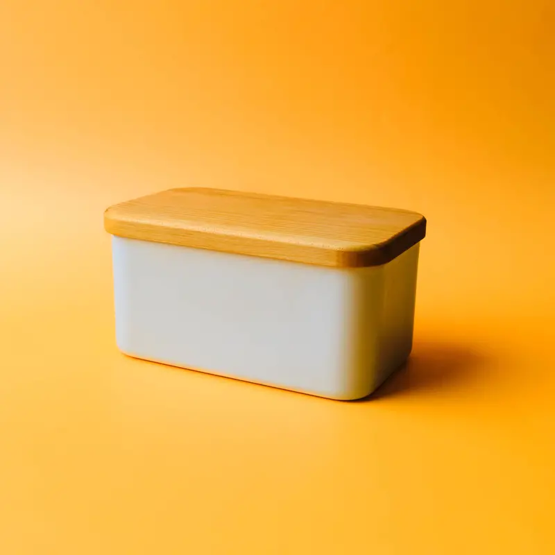 Noda Horo Enamel Butter Storage Jar 1