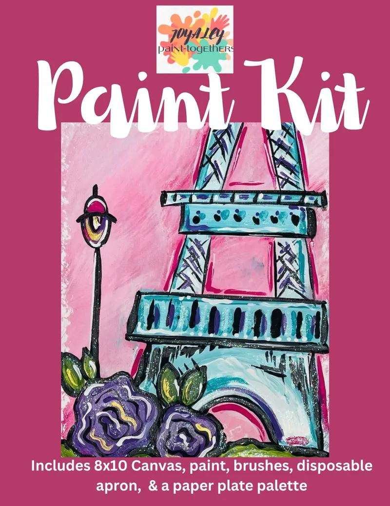 Parisian Eiffel Tower Art Painting Set 1