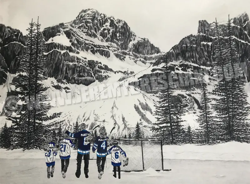 Personalized "Hockey Mountain Memories" Wall Art 1