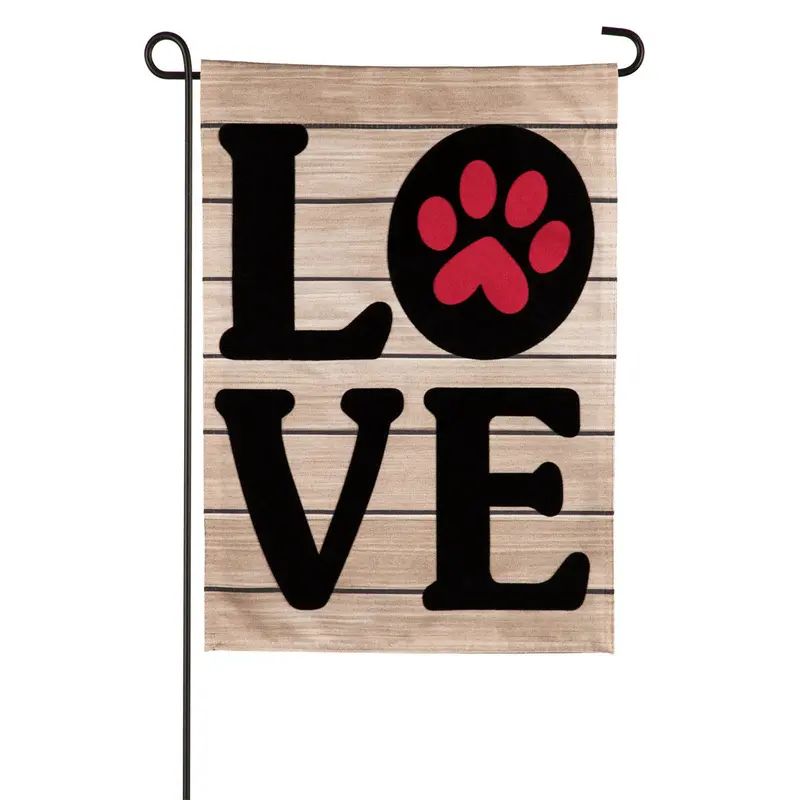 Pet Love Linen Garden Flag For Outdoor Decor 1