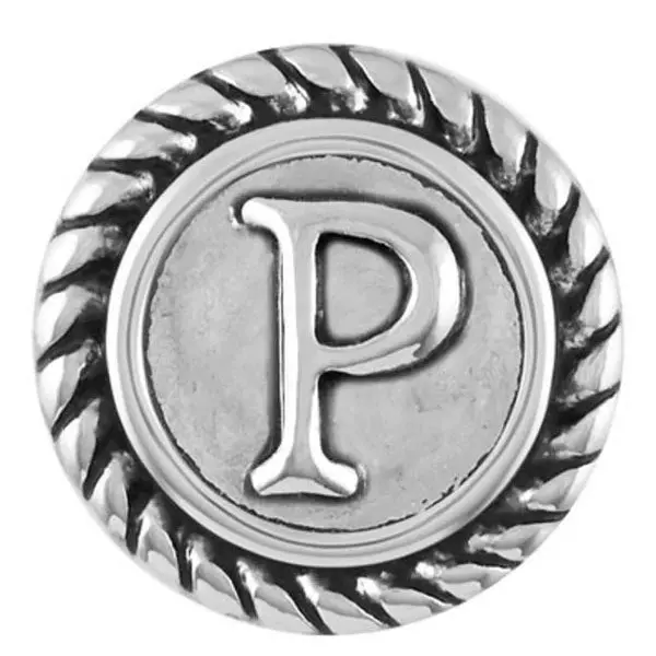 Petite Alphabet Snap Charm – Letter P By Ginger Snaps 1