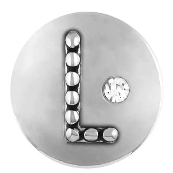 Petite Ginger Snaps Raised L Monogram Charm 1