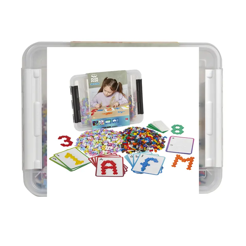 Plus-Plus Abc & 123 Learning Box – 2000-Piece Alphabet & Number Building Set 1