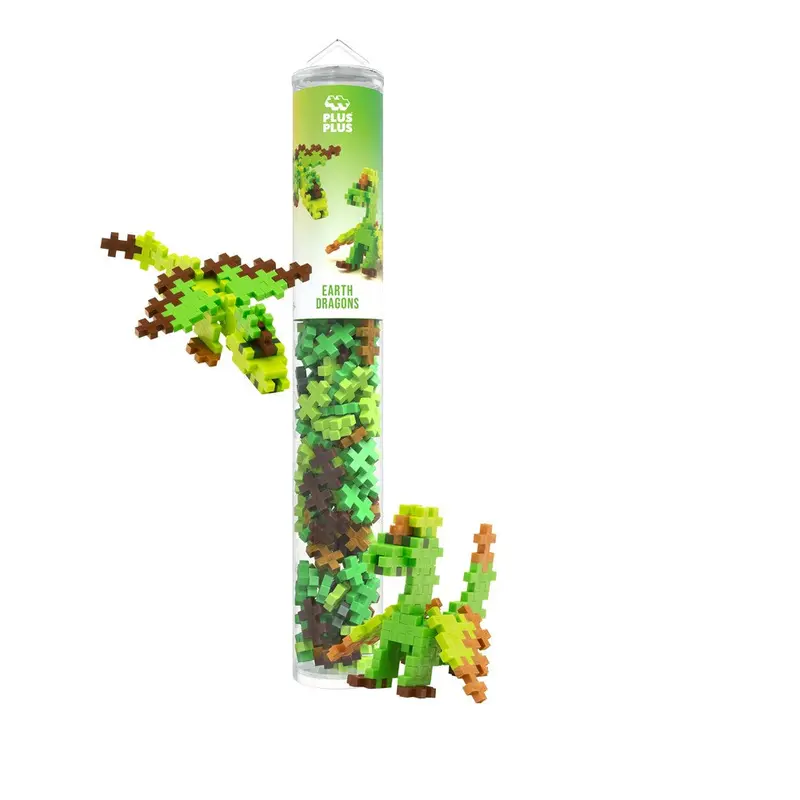 Plus-Plus Earth Dragon Construction Tube – 100 Pieces 1