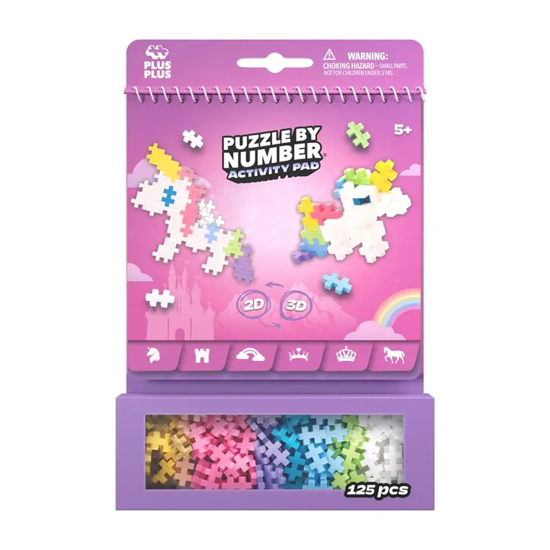 Plus-Plus Fairy Tale Unicorn Number Puzzle Activity Book 1