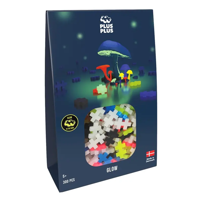 Plus-Plus Glow Mix – 300-Piece Light-Up Construction Set 1