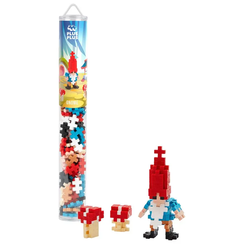 Plus-Plus Gnome Building Set – 100-Piece Tube 1
