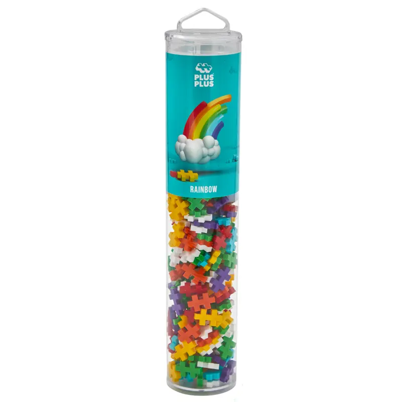 Plus-Plus Rainbow Building Set – 240-Piece Tube For Creative Play 1
