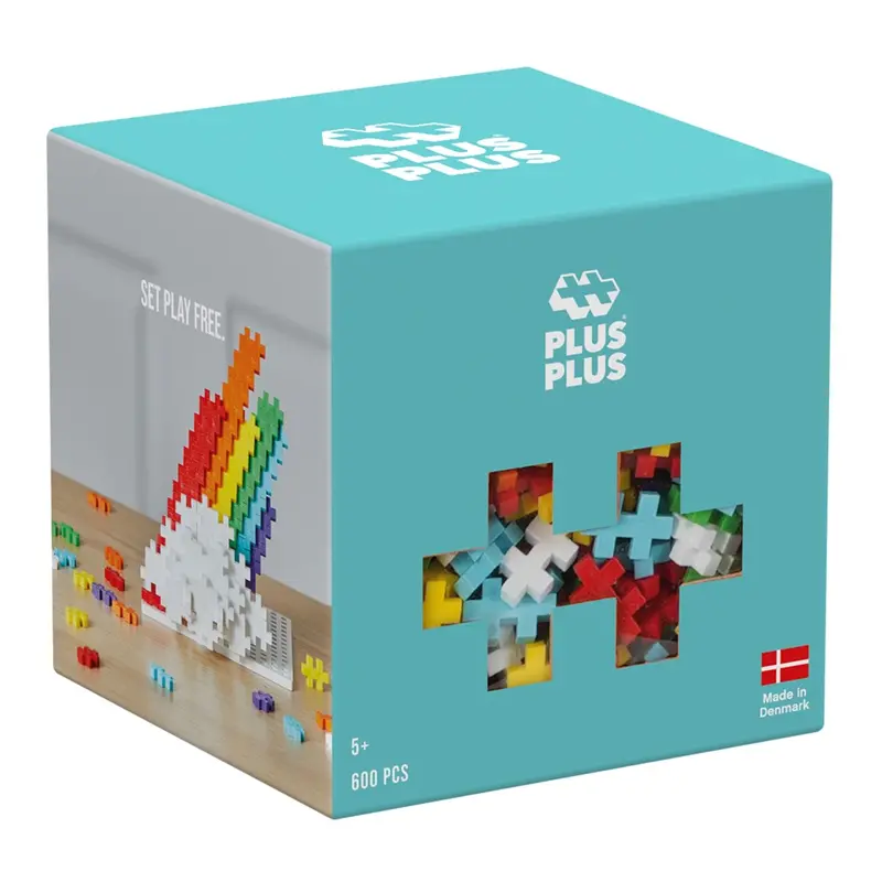 Plus-Plus Rainbow Mix Mega Set – 600-Piece Assorted Colors 1