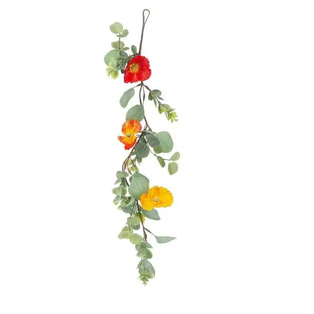 Poppy Flower Garland – Vibrant Botanical Accent 1