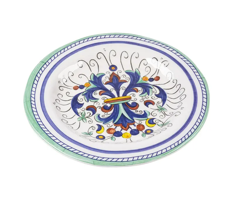 Portofino Fleur-De-Lis Ceramic Wall Plate – 9 Inches 1