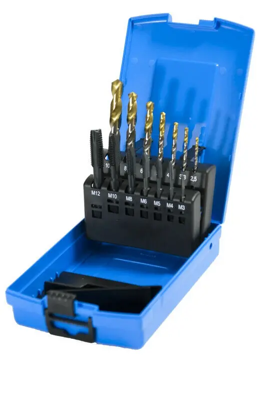 Presto 14-Piece Hss Drill & Spiral Point Tap Combo Set – M3–M12 Metric Sizes 1
