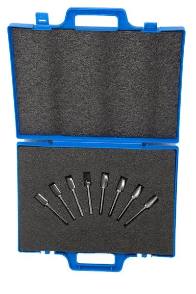 Presto 8-Piece Single-Cut Rotary Carbide Burr Set – 6Mm Shank 1