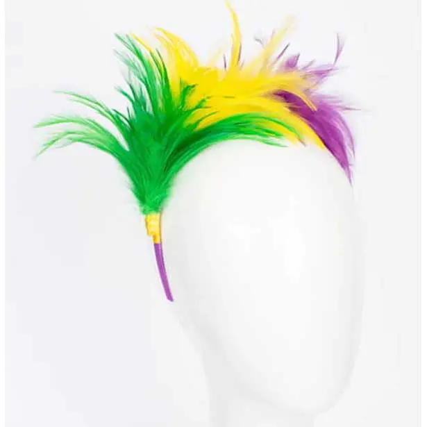 Purple Feather Headband – Mardi Gras Festival Hair Accessory 1