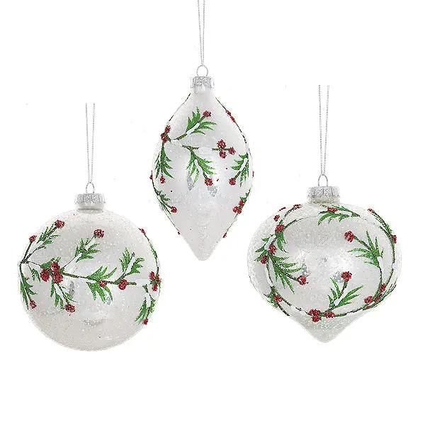 Red Berry Holiday Ornament – Handcrafted Glass Christmas Decoration 1