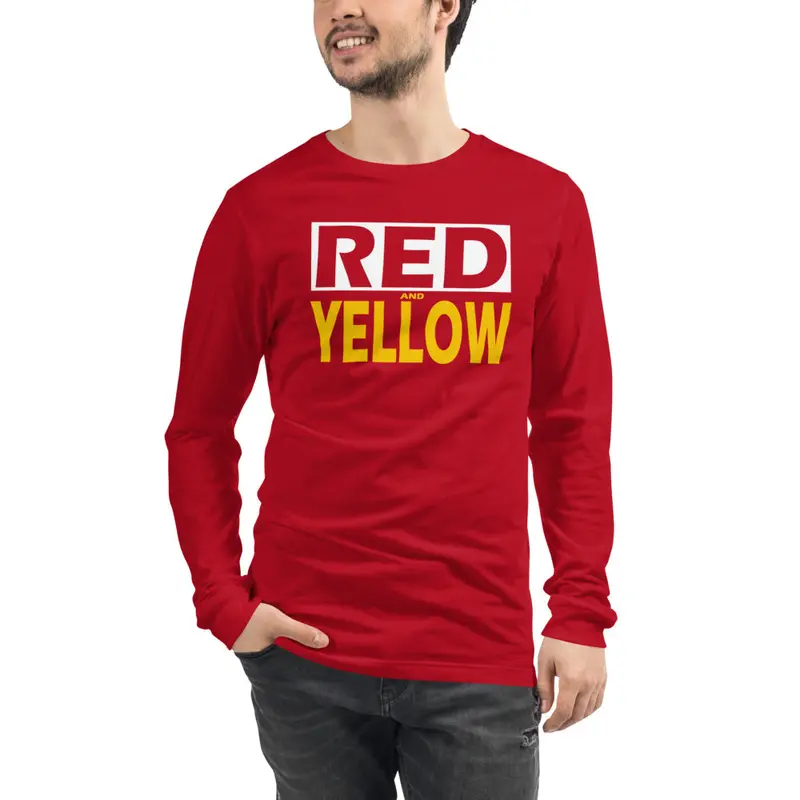 Red & Yellow Unisex Long-Sleeve T-Shirt 1