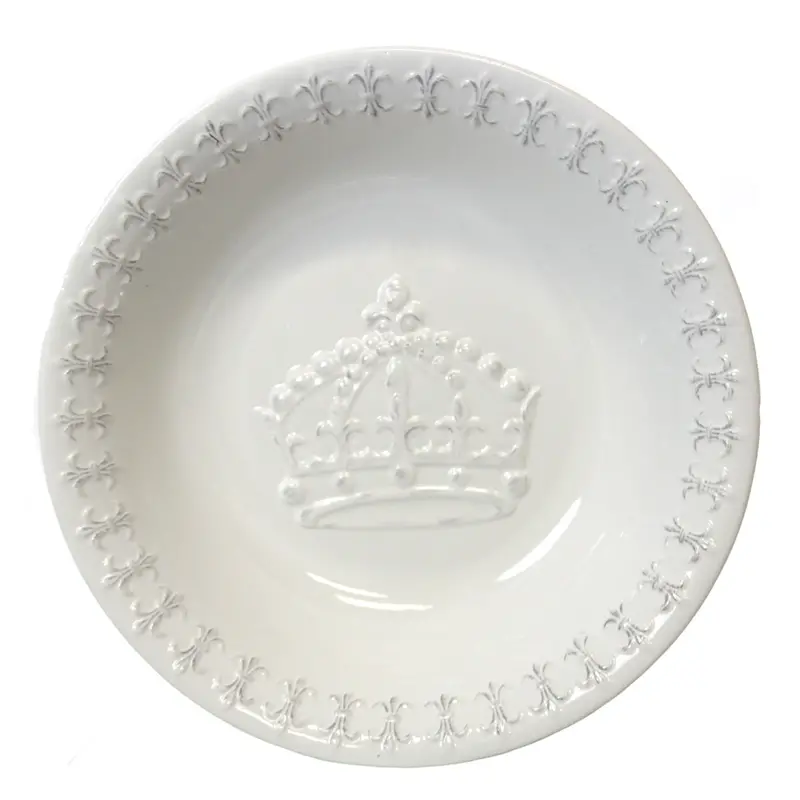 Regal Crown-Shaped Serving Bowl – Large Capacity Ceramic Dish 1