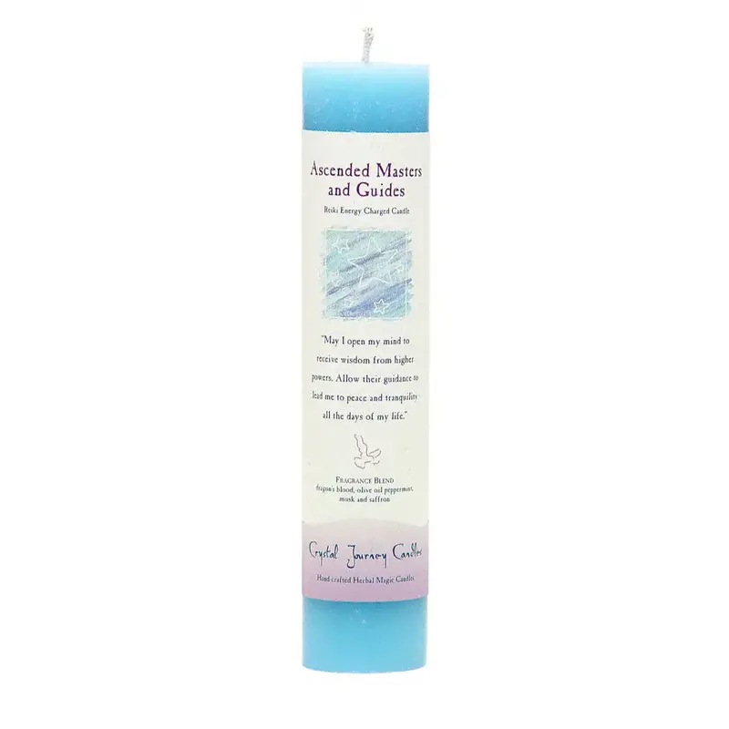 Reiki-Infused Herbal Pillar Candle: Ascended Masters 1