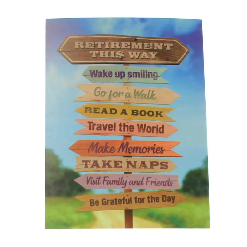 Retirement Celebration Card – Rustic Signpost Design 1