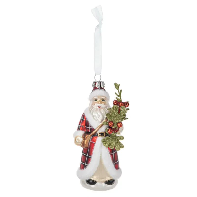 Retro St. Nicholas Glass Ornament – Vintage Holiday Keepsake 1