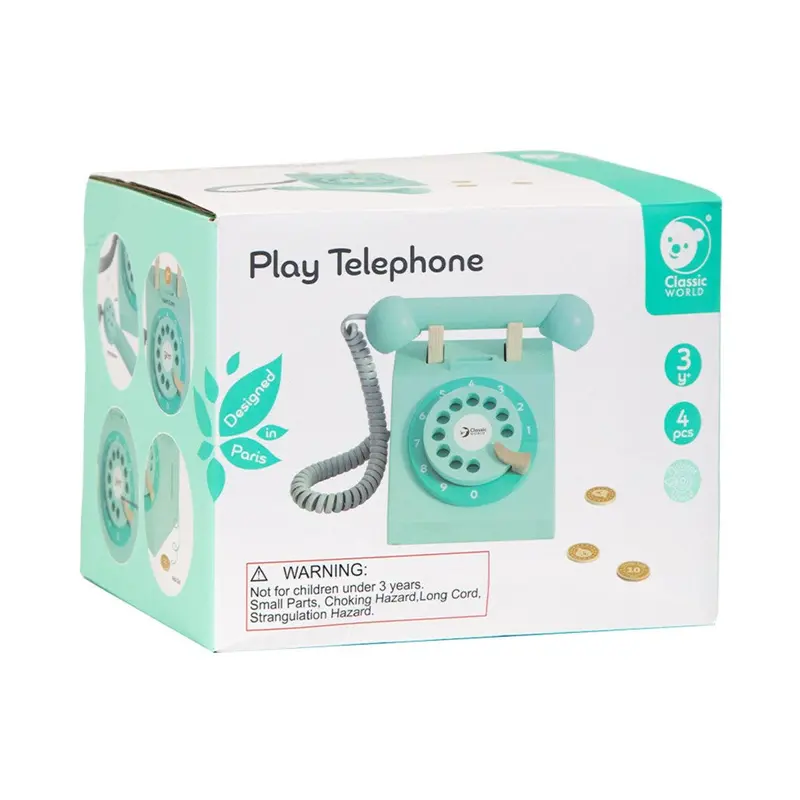 Retro-Style Telephone – Classic World Communication Play Toy 1